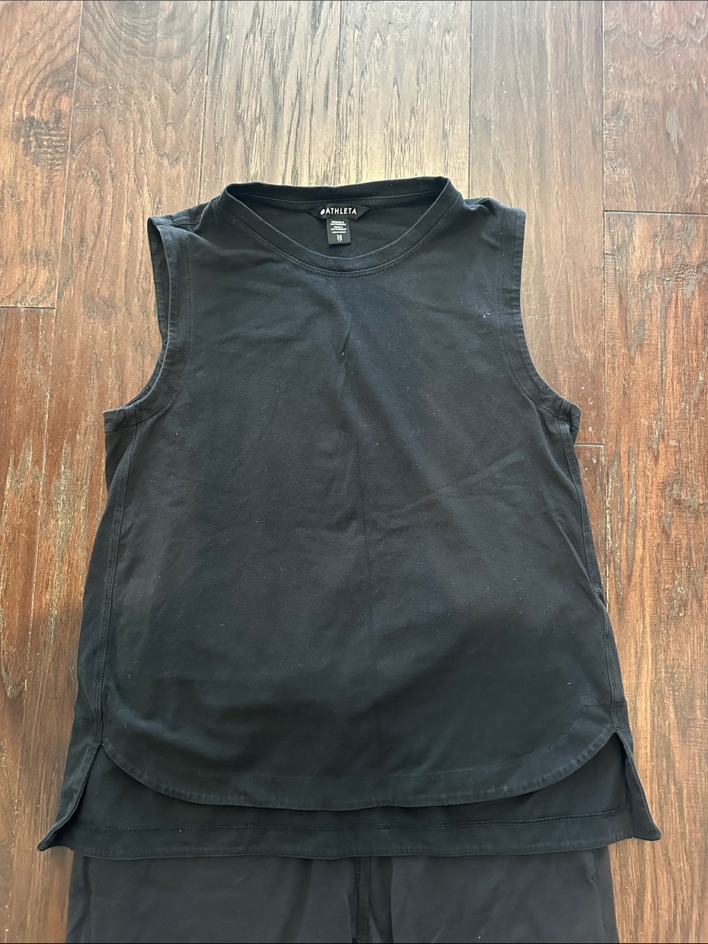 Athleta Black Layered Muscle Tank